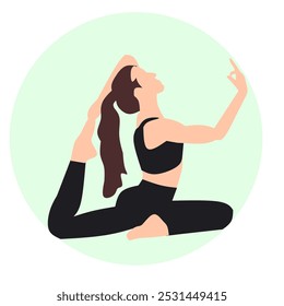 Woman doing yoga for relaxing body health