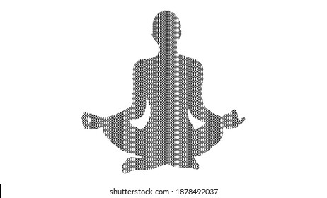 A woman doing yoga text design typography Yoga illustration