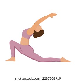 a woman doing yoga vector illustration
