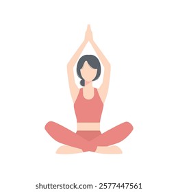 Woman doing yoga vector illustration 