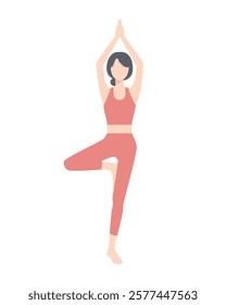 Woman doing yoga vector illustration 