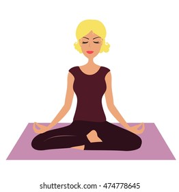 Similar Images, Stock Photos & Vectors of Young woman practicing yoga