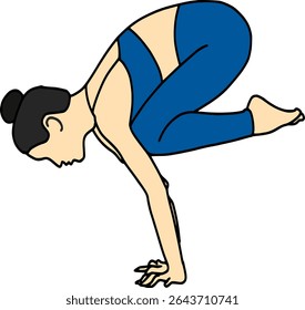 Woman doing yoga vector image 