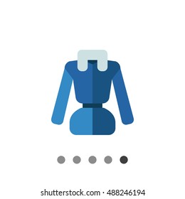 Woman down jacket icon