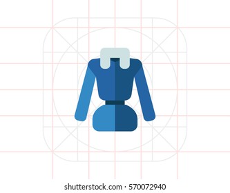 Woman down jacket icon