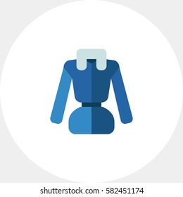 Woman down jacket icon