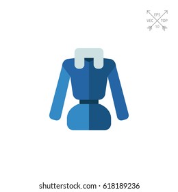 Woman down jacket icon