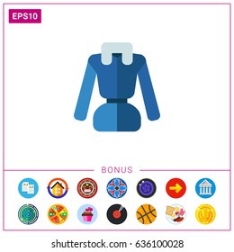 Woman down jacket icon