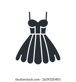Woman dress flat icon. Fashion and clothing. Isolated vector illustration 
