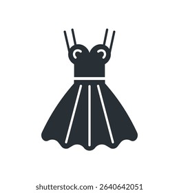 Woman dress flat icon. Fashion and clothing. Isolated vector illustration 
