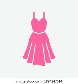 Woman Dress Flat Vector Icon
