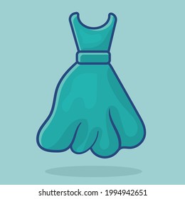 woman dress isolated cartoon vector illustration in flat style