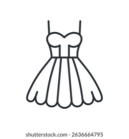 Woman dress line icon. Fashion and clothing. Isolated vector illustration 