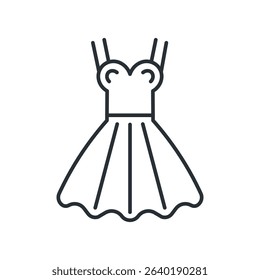 Woman dress line icon. Fashion and clothing. Isolated vector illustration 