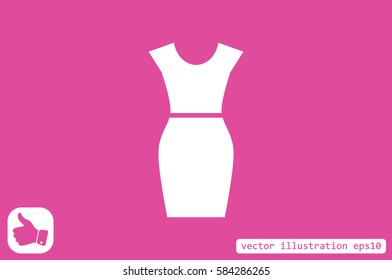 woman dress logo icon vector EPS 10, abstract sign flat design,  illustration modern isolated badge for website or app - stock info graphics.