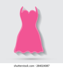 Woman dress sign icon. Elegant clothes symbol