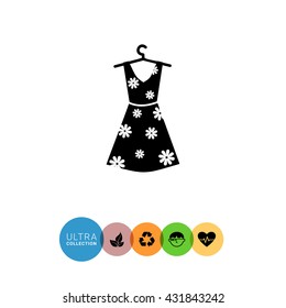 Woman dress simple icon
