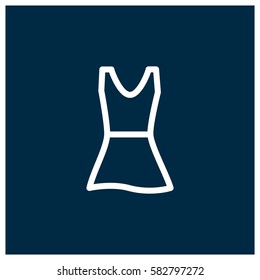 Woman dress vector icon