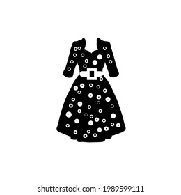woman dress vector type icon