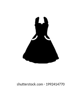 woman dress vector type icon