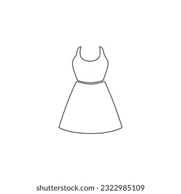 woman dress vector type icon
