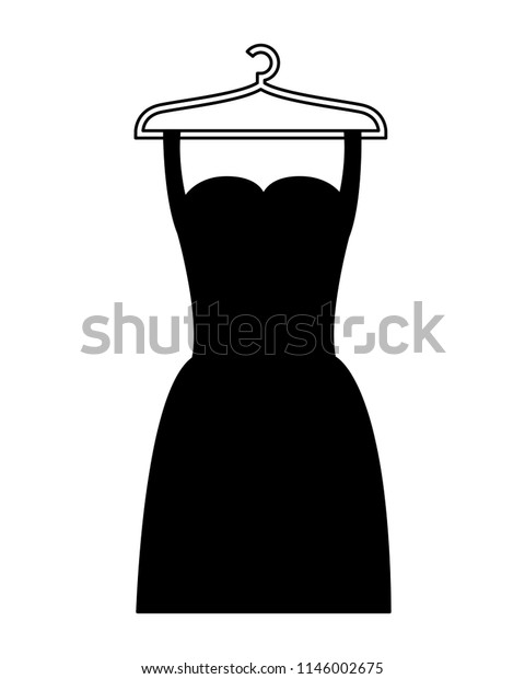 little black dress on hanger clipart