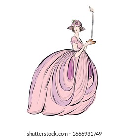 カラードレス ピンク 花 のイラスト素材 画像 ベクター画像 Shutterstock