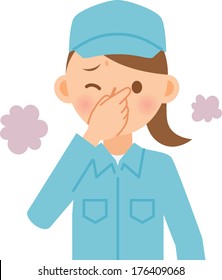 Woman dressed in work clothes