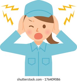 Woman dressed in work clothes