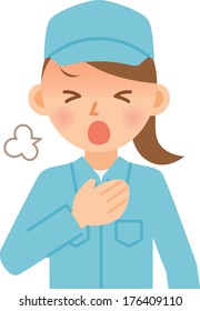 Woman dressed in work clothes