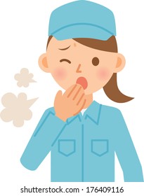 Woman dressed in work clothes