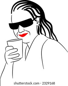 woman drinking