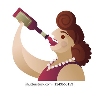 woman drinking bottle