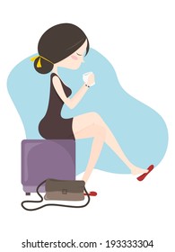 Woman Drinking Coffee