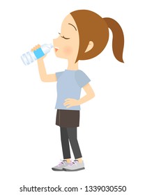 ペットボトル 飲む 人 のイラスト素材 画像 ベクター画像 Shutterstock