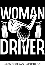 Woman driver vector art design, eps file. design file for t-shirt. SVG, EPS cuttable design file