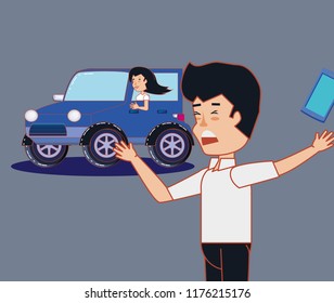 woman driving a sport car