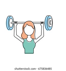 woman with dumbbell to do exercise