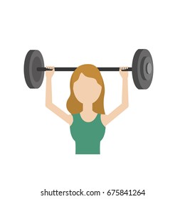 woman with dumbbell to do exercise