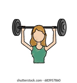 woman with dumbbell to do exercise