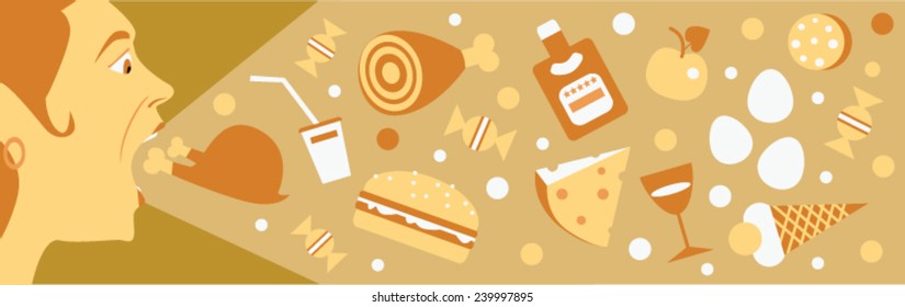 woman eating food vector