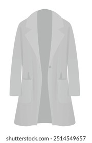Woman elegant coat, vector illustration
