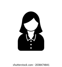 Woman employee icon design template isolated illustration