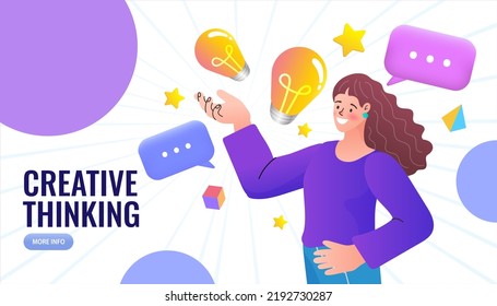 Woman engaged and sharing her creativity and ideas. communicating with like-minded people. Creativity, ingenuity, communication concept. female online assistant offering creative idea. social media.