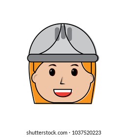woman engineer or contractor icon image 