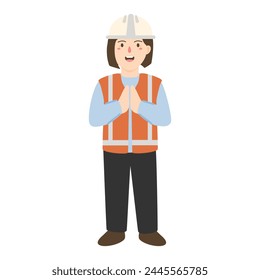 woman engineer supervising construction work