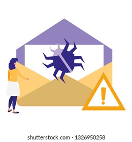woman with envelope mail