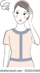 A woman esthetician feels uncomfortable.