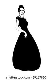 woman in evening dress