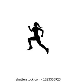 Woman exercise icon (vector illustration)